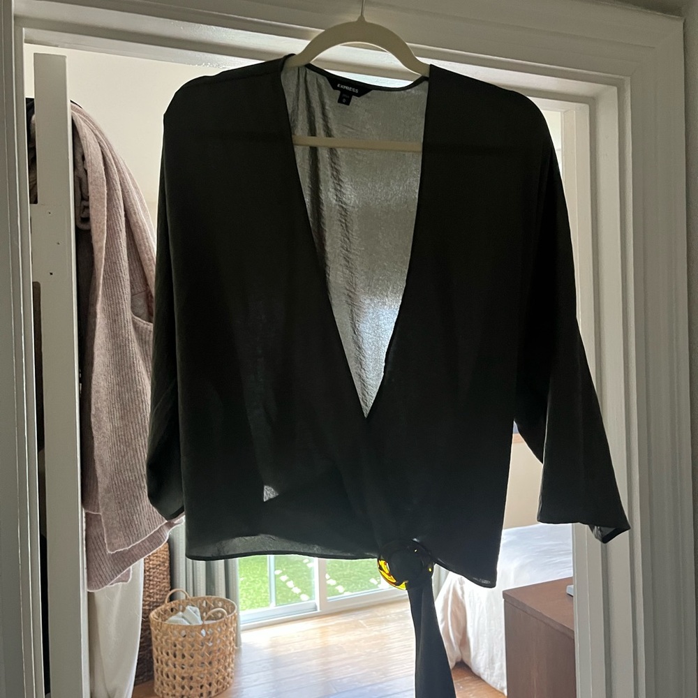 Express Olive Green Blouse